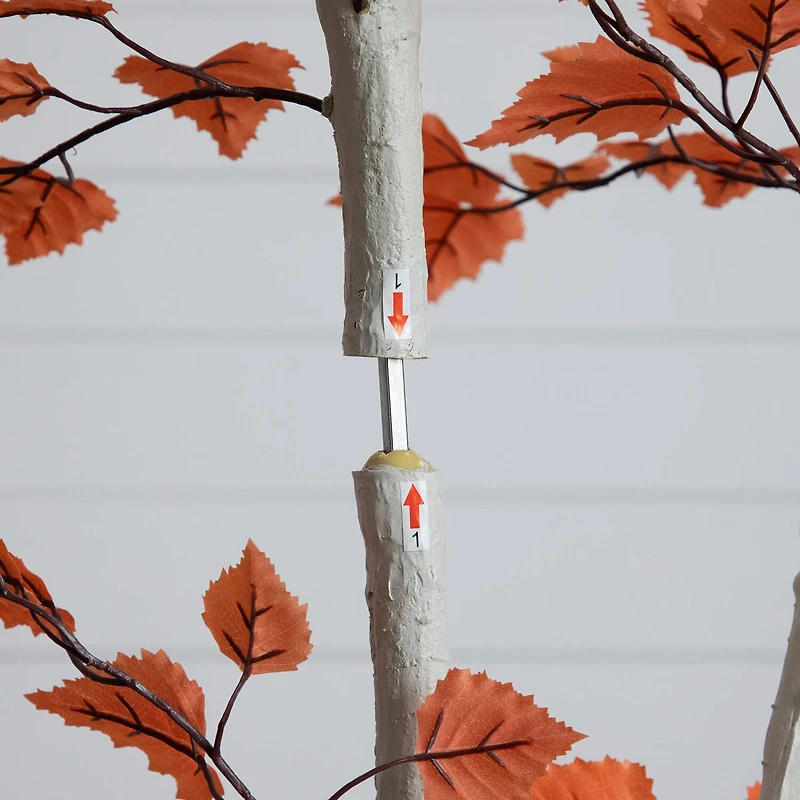 Nearly Natural 7ft Autumn Birch Fall Indoor Artificial Tree