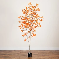 Nearly Natural 7ft Autumn Birch Fall Indoor Artificial Tree