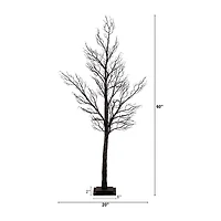 Nearly Natural 5ft Pre-Lit Halloween Twig Lighted Indoor Artificial Tree