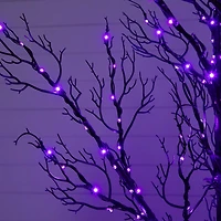 Nearly Natural 5ft Pre-Lit Halloween Twig Lighted Indoor Artificial Tree