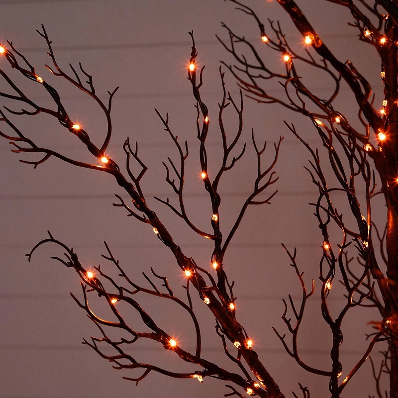 Nearly Natural 5ft Pre-Lit Halloween Twig Lighted Indoor Artificial Tree