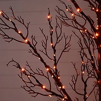 Nearly Natural 5ft Pre-Lit Halloween Twig Lighted Indoor Artificial Tree