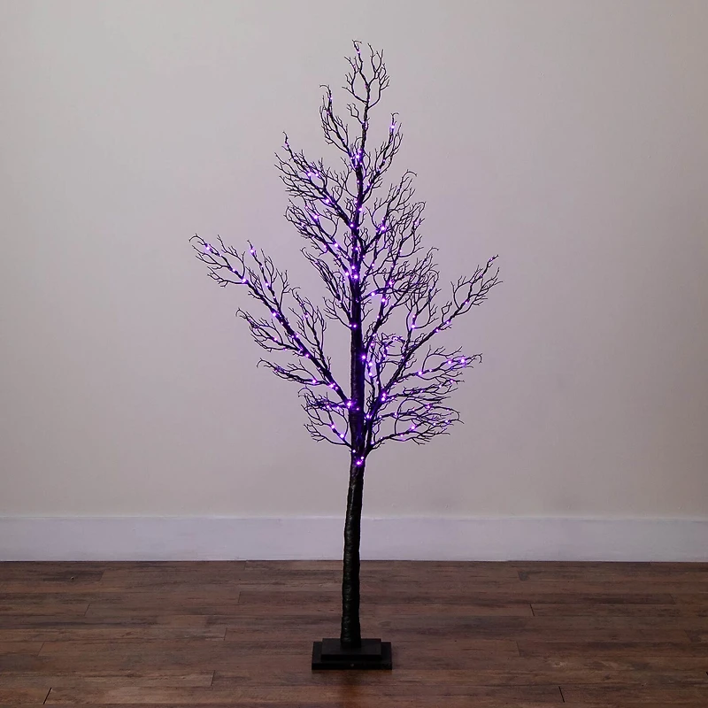Nearly Natural 5ft Pre-Lit Halloween Twig Lighted Indoor Artificial Tree