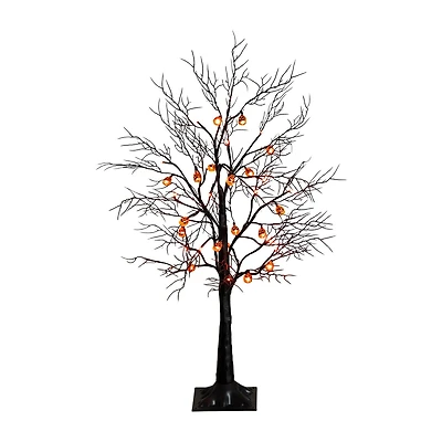 Nearly Natural 3ft Pre-Lit Halloween Black Twig Lighted Indoor Artificial Tree