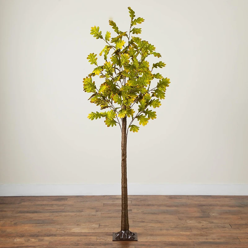 Nearly Natural 5ft Pre-Lit Autumn Oak Lighted Indoor Artificial Tree