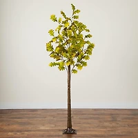 Nearly Natural 5ft Pre-Lit Autumn Oak Lighted Indoor Artificial Tree
