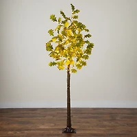 Nearly Natural 5ft Pre-Lit Autumn Oak Lighted Indoor Artificial Tree