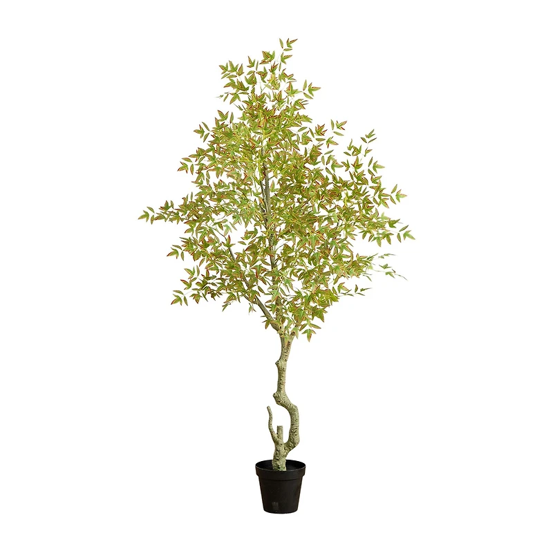 Nearly Natural 7ft Autumn Nandina Indoor Artificial Tree