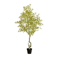 Nearly Natural 7ft Autumn Nandina Indoor Artificial Tree