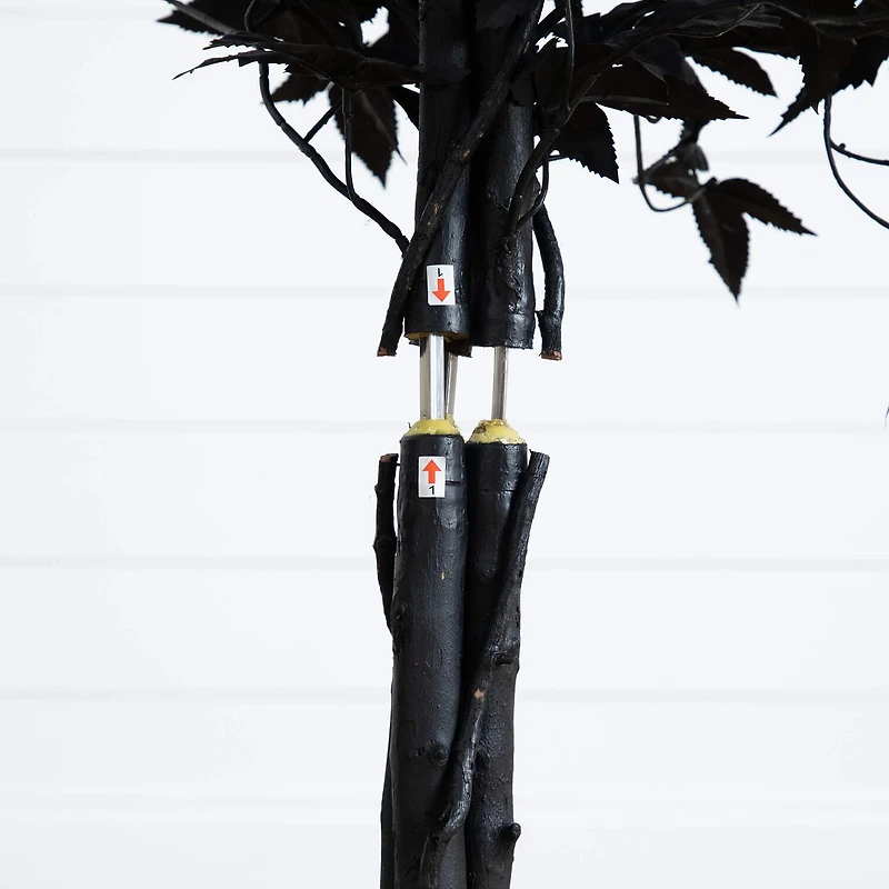 Nearly Natural 4ft Black Maple Indoor Artificial Tree