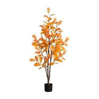 Nearly Natural 5ft Autumn Oak Indoor Artificial Tree