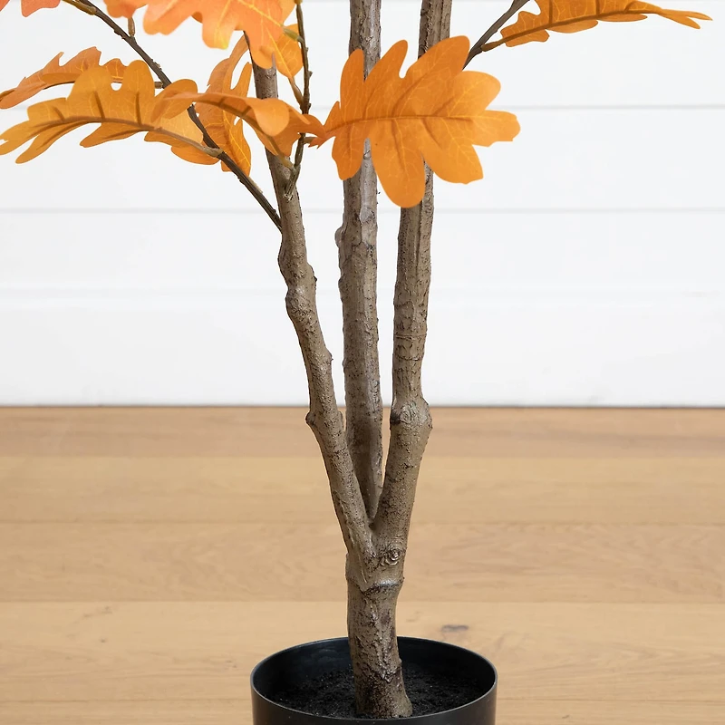 Nearly Natural 5ft Autumn Oak Indoor Artificial Tree