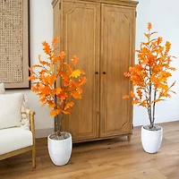 Nearly Natural 5ft Autumn Oak Indoor Artificial Tree