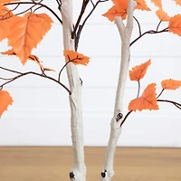 Nearly Natural 4ft Autumn Paper Birch Indoor Artificial Tree