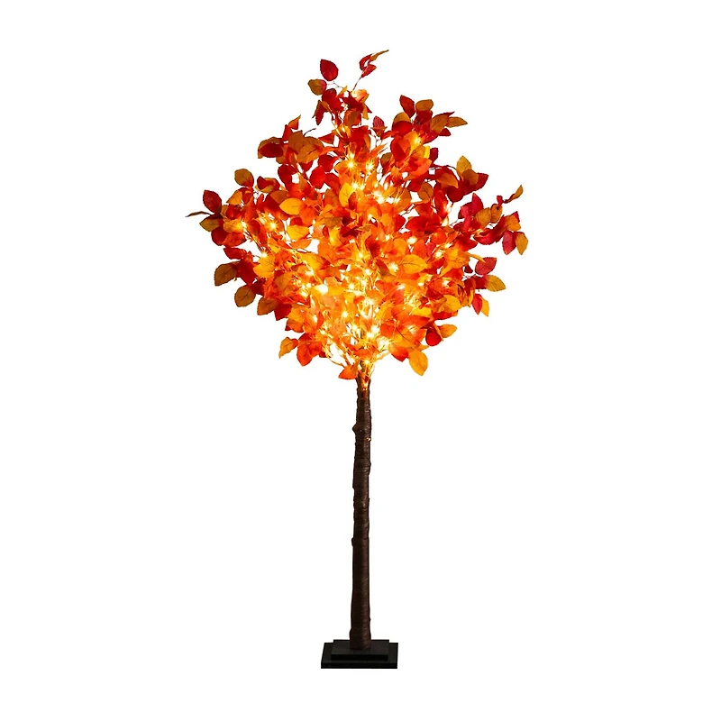 Nearly Natural 5ft Pre-Lit Autumn Lighted Indoor Artificial Tree