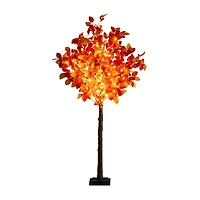 Nearly Natural 5ft Pre-Lit Autumn Lighted Indoor Artificial Tree
