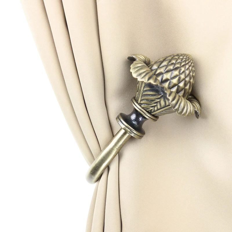 Rod Desyne Decorative Holdbacks with Bloom Finials
