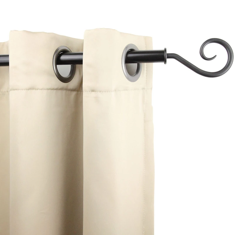 Rod Desyne 13/16" Adjustable Curtain Rod with Curl Finials