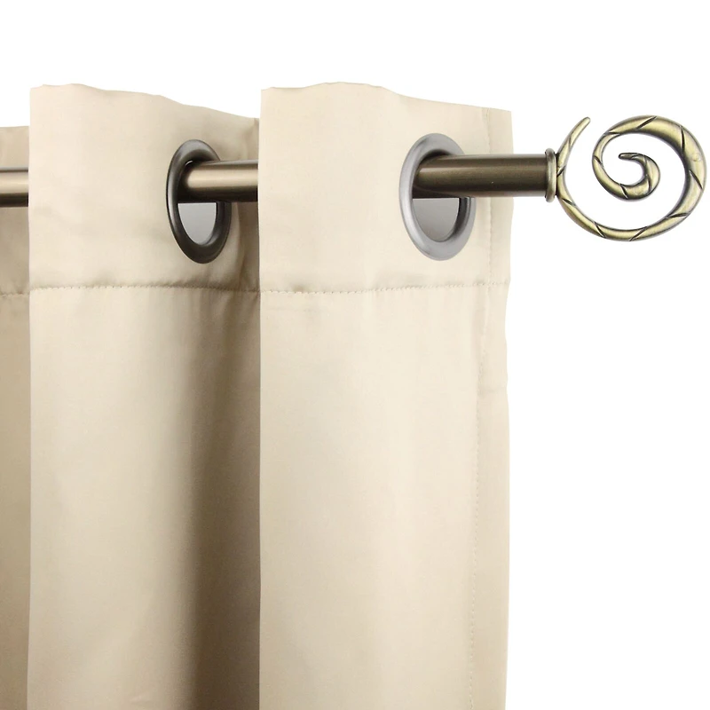 Rod Desyne 13/16" Adjustable Curtain with Spiral Finials