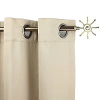 Rod Desyne 13/16" Adjustable Curtain with Sun Finials
