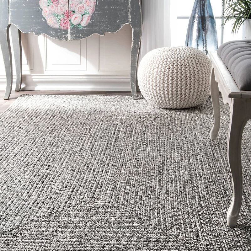 nuLoom Braided Lefebvre Salt and Pepper Rug