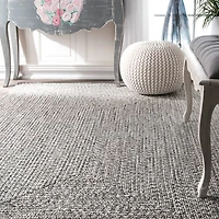 nuLoom Braided Lefebvre Salt and Pepper Rug