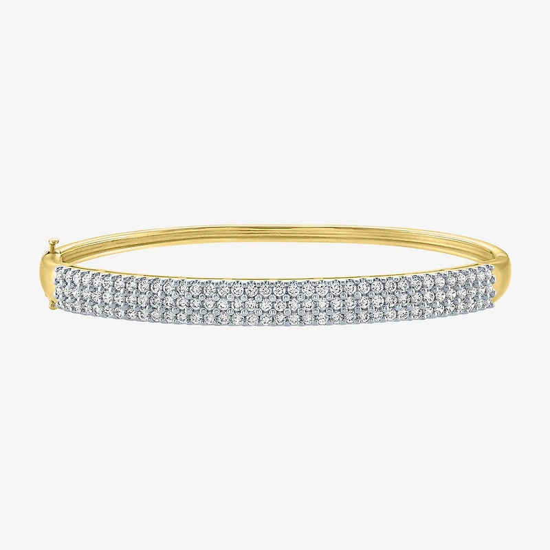Diamond Addiction (G-H / Si2-I1) Womens 2 CT. T.W. Lab Grown White Diamond 10K Gold Bangle Bracelet