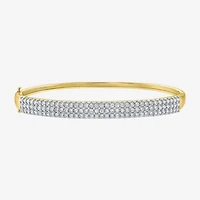 Diamond Addiction (G-H / Si2-I1) Womens 2 CT. T.W. Lab Grown White Diamond 10K Gold Bangle Bracelet