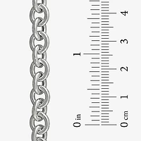 Made in Italy Womens Sterling Silver 7.5 Inch Hollow Cable Chain Bracelet