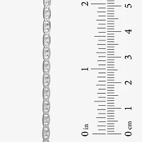 Made in Italy Womens Sterling Silver 18 Inch Valentino Chain Necklace