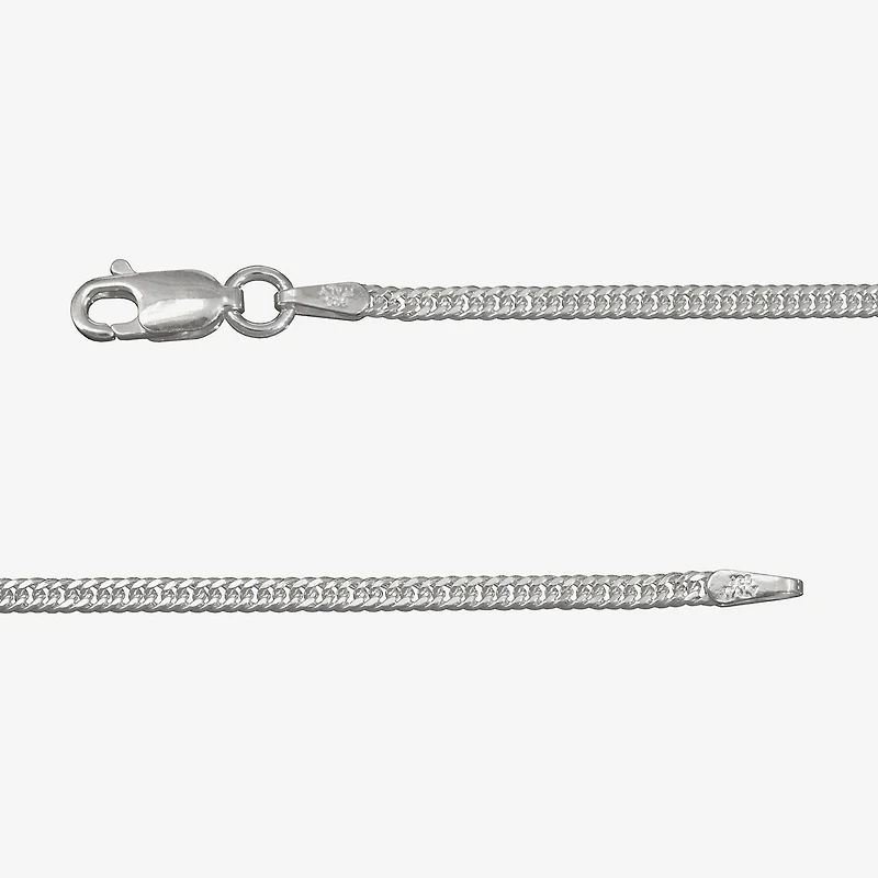 Made in Italy Womens Sterling Silver 18 Inch Curb Chain Necklace