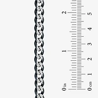 Made in Italy Mens Sterling Silver 8 1/2 Inch Hollow Curb Chain Bracelet