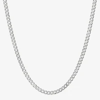 Made in Italy Mens Sterling Silver 20 Inch Curb Chain Necklace