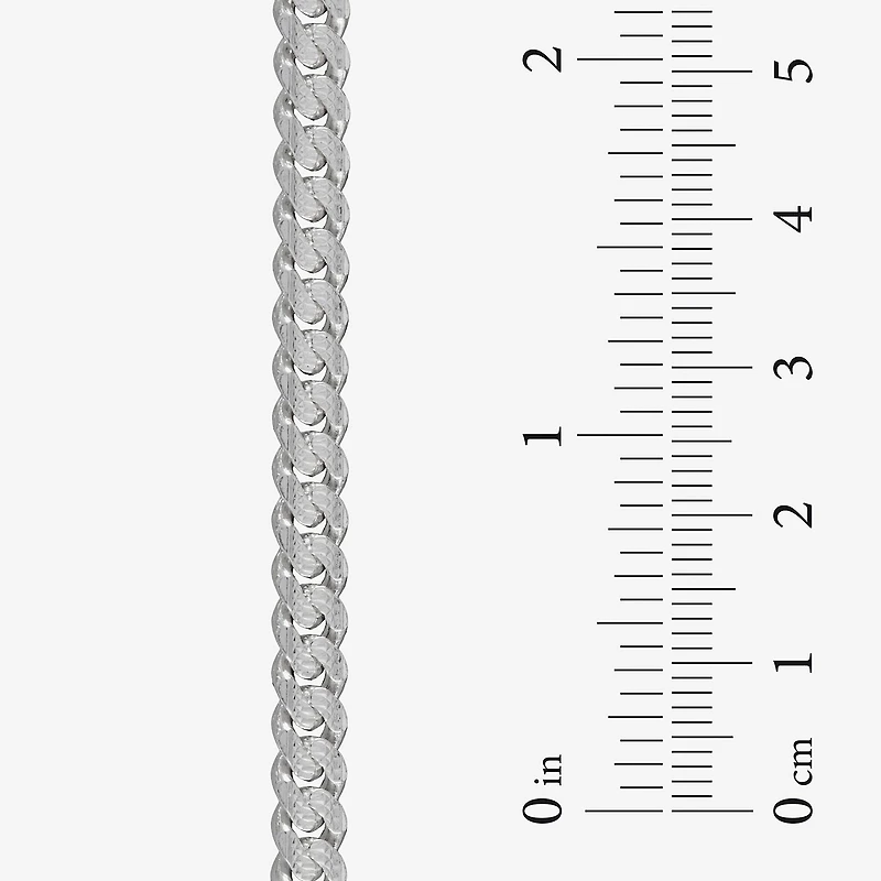 Made in Italy Mens Sterling Silver Inch Curb Chain Necklace