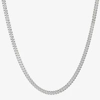 Made in Italy Mens Sterling Silver Inch Curb Chain Necklace