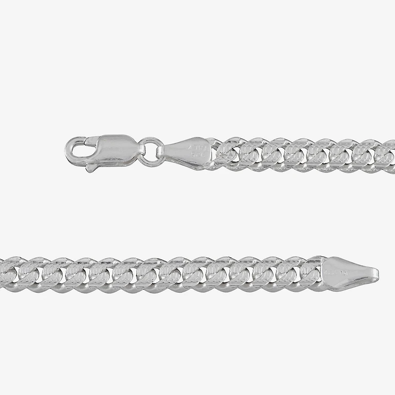 Made in Italy Mens Sterling Silver Inch Curb Chain Necklace