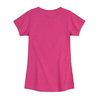 Little & Big Kid Girls Round Neck Short Sleeve Regular Fit Barbie Graphic T-Shirt