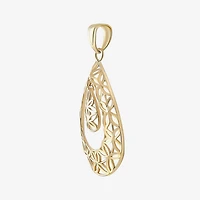 Womens 14K Gold Pear Pendant