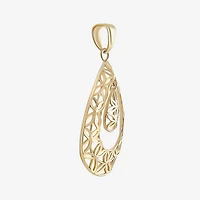 Womens 14K Gold Pear Pendant
