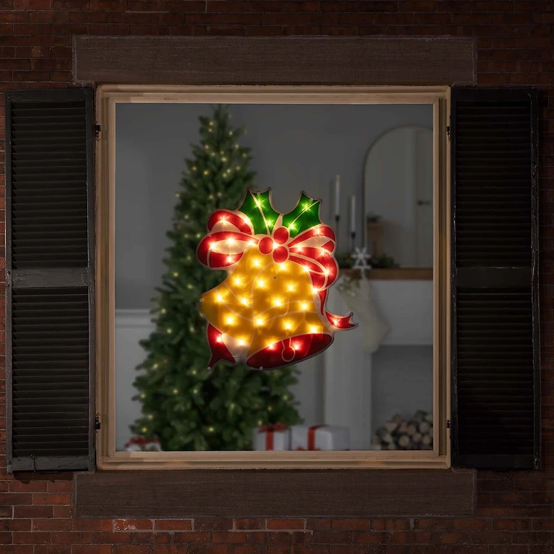 Northlight 19in Prelit Bells Christmas Window Decor