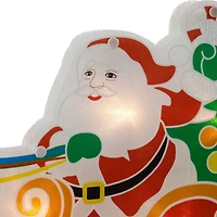 Northlight 23in  Santa And Reindeer Christmas Window Decor