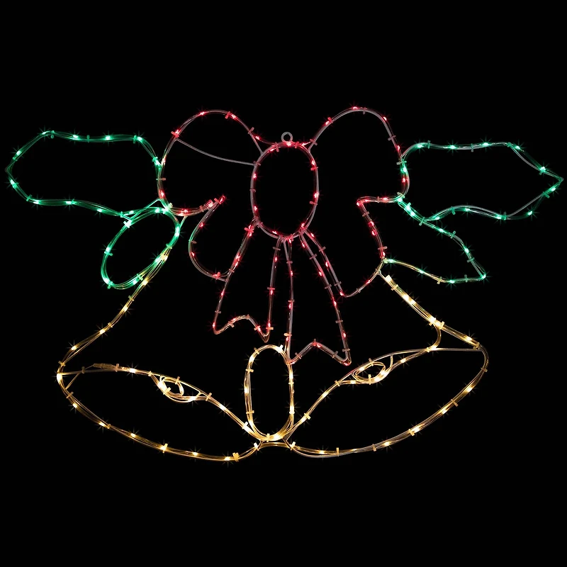 Northlight Prelit Bell And Bow Christmas Window Decor