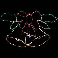 Northlight Prelit  Bell And Bow Christmas Window Decor