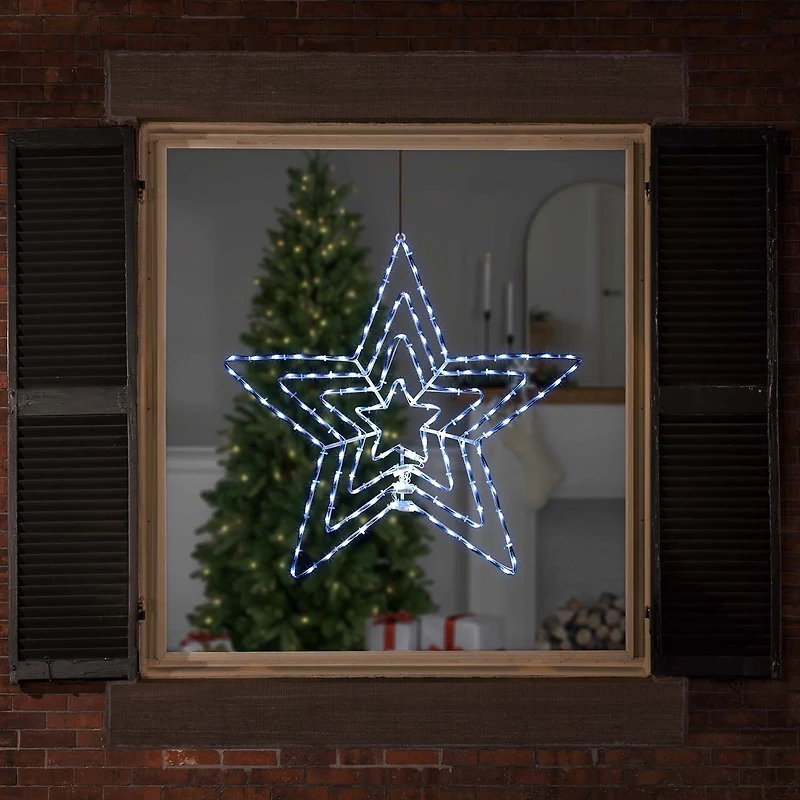 Northlight 24in Led Layered Stars Christmas Window Decor