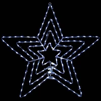 Northlight 24in Led Layered Stars Christmas Window Decor