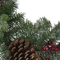 Northlight 6ftplaid And Berries   Unlit Christmas Indoor Garland