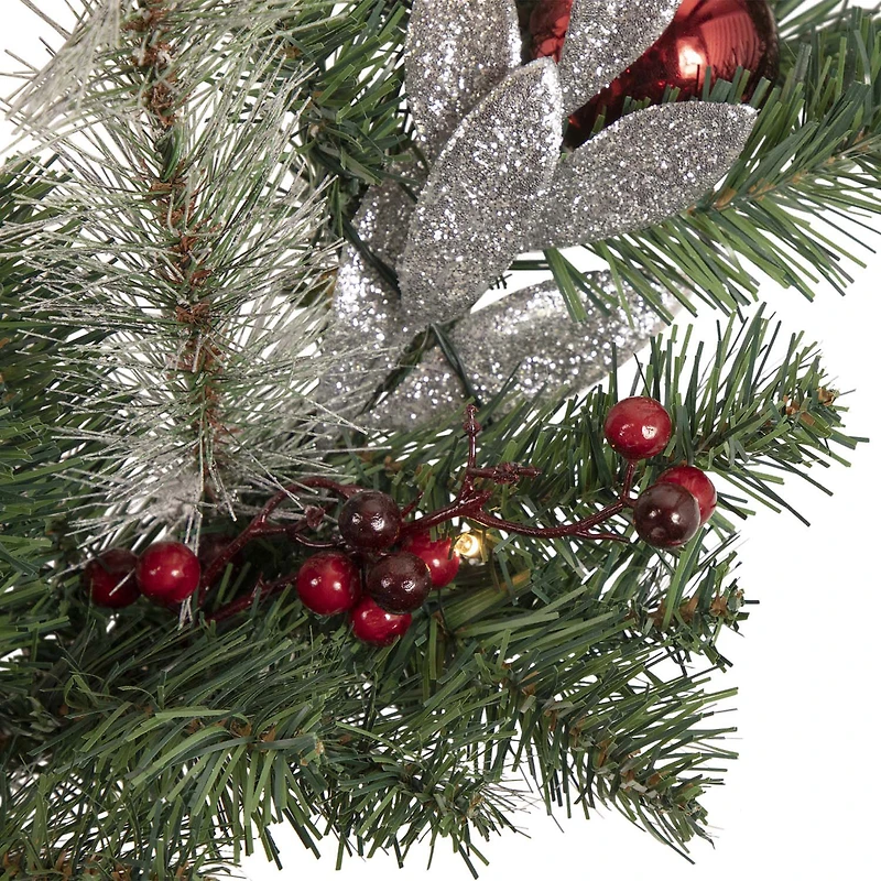 Northlight Frosted Pre-Lit Christmas Indoor Garland