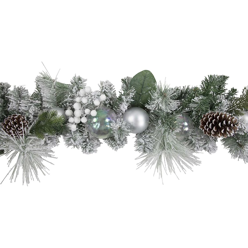 Northlight Flocked Pine Unlit Christmas Indoor Garland