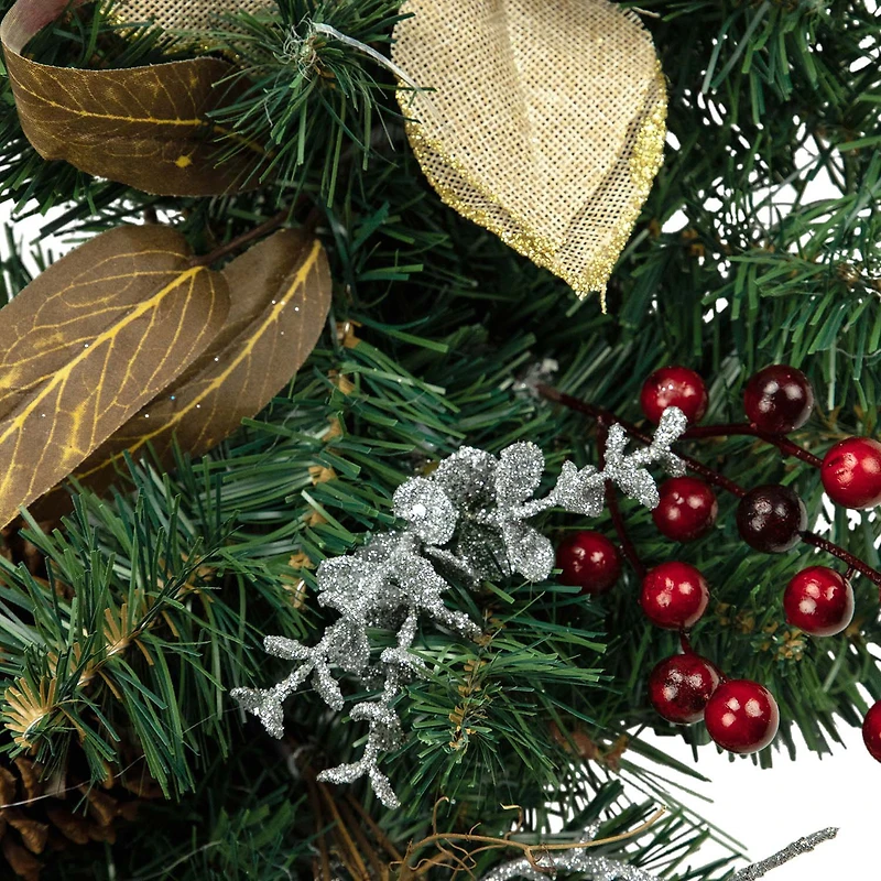 Northlight Pine With Poinsettias And Berries Christmas Indoor Garland