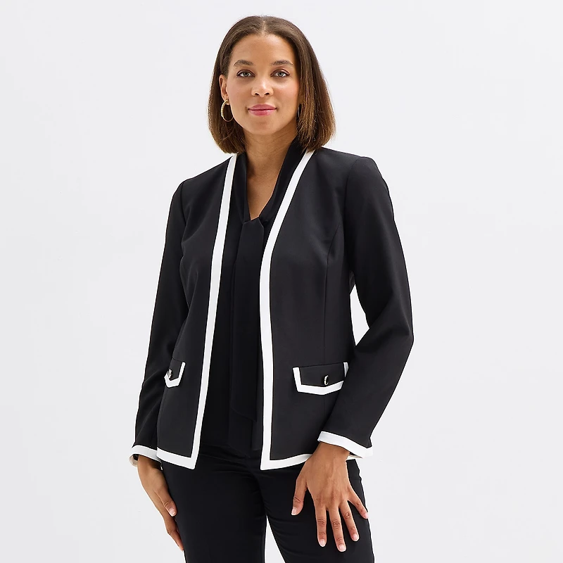 Black Label by Evan-Picone Womens Classic Fit Suit Jacket